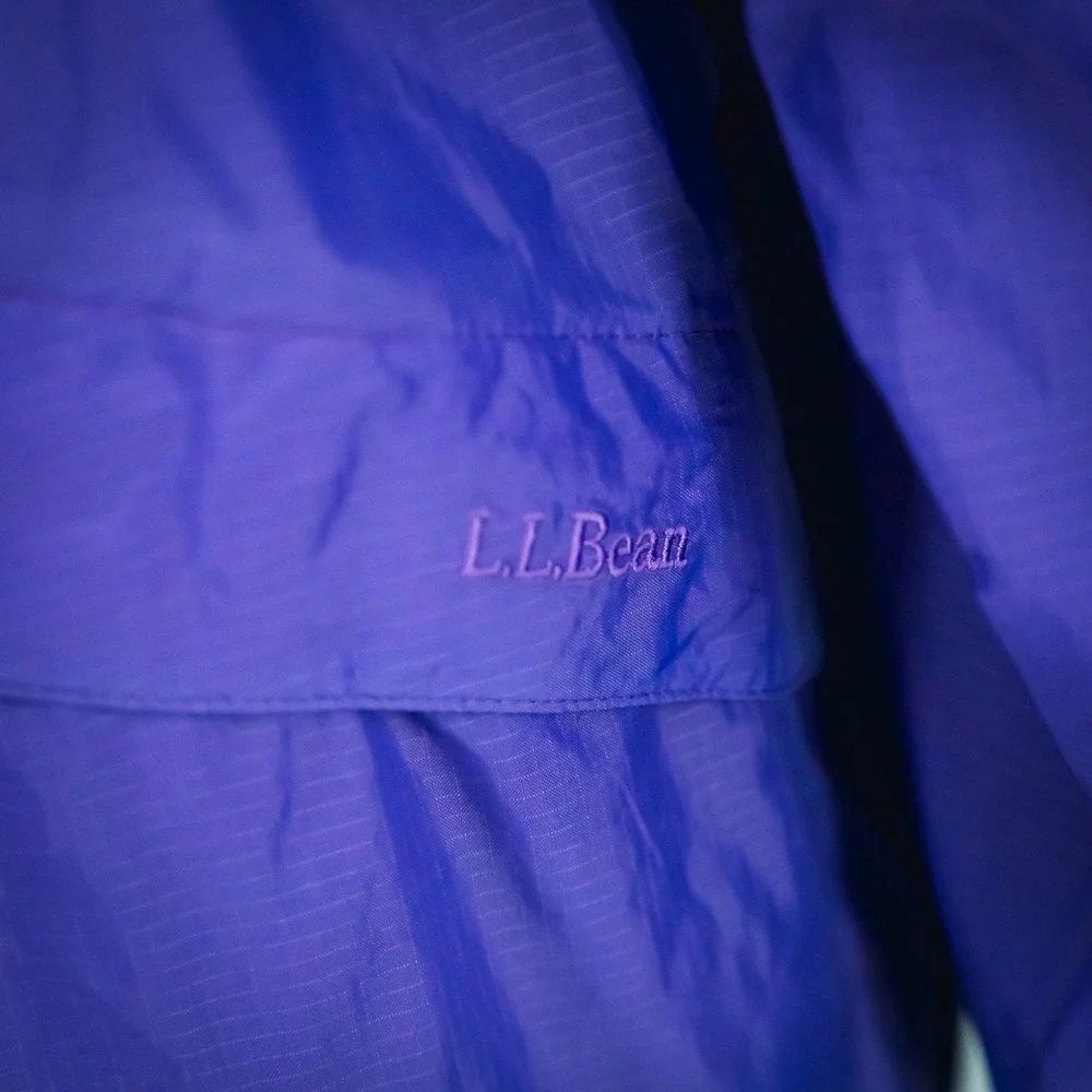 L.L. Bean Kids Size Large L 14-16 Purple Hoodie Full Zip Long Sleeve Rain Jacket